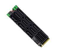 Cablecc 6Gbps NVME M-Key PCI Express NGFF M.2 su 9 porte SATA 3.0 Adattatore convertitore Scheda di espansione disco rigido 2280 per NAS Computer