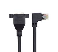 cablecc 90 gradi ad angolo retto 8P8C FTP STP UTP Cat6 maschio a femmina LAN Ethernet cavo di prolunga di rete con fori per montaggio a pannello
