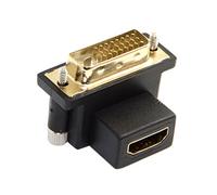 cablecc Adattatore ad angolo di 90° verso il basso da DVI maschio a HDMI femmina, per computer & HDTV & scheda grafica
