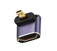 cablecc Adattatore convertitore da Micro HDMI maschio a HDMI 2.1 femmina, UHD, placcato oro, supporta HDTV 8K 60Hz