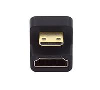 cablecc Adattatore convertitore da mini HDMI 1.4 maschio a HDMI femmina a 360 gradi verso il basso a forma di U