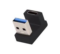 Cablecc Adattatore da USB-C tipo C femmina ad angolo posteriore opposto a forma di U a USB 3.0 A maschio, adattatore dati per laptop desktop