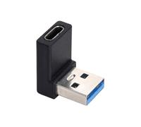 Cablecc - Adattatore da USB Tipo C femmina ad angolo di 90° alto a USB 3.0 A maschio, adattatore dati per computer fisso e portatile