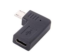 cablecc Adattatore dati da USB-C di tipo C femmina a micro USB 2.0 a 5 pin maschio, 90 gradi ad angolo sinistro e destro (angolo sinistro)