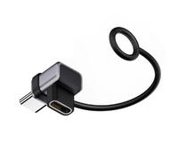 cablecc Adattatore di prolunga angolare verso l'alto e verso il basso a basso profilo 240 W USB5.0 80 Gbps con cordino portachiavi 16K 8K 5K compatibile con USB4.0 Thunderbolt3/4/5