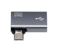 cablecc Adattatore OTG da Micro USB 2.0 a USB standard tipo A femmina, ad angolo retto, 90 gradi, con alimentazione micro USB, per telefono e tablet