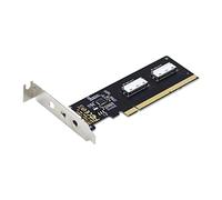 cablecc Adattatore PCIE PCI-Express 16x a Dual Oculink SFF-8612 SFF-8611 8X VROC per scheda grafica SSD scheda madre
