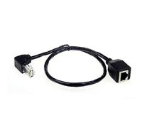 Cablecc - Adattatore per cavo di rete/Lan Ethernet, ad angolo retto di 90 gradi, tipo 8P8C/FTP/STP/UTP, Cat 5e, da maschio a femmina