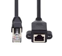 Cablecc - Adattatore per cavo di rete/Lan Ethernet, tipo 30cm/FTP/STP/UTP, Cat 8P8C, da maschio a femmina, con fori per montaggio a pannello