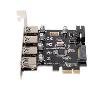 cablecc Adattatore scheda di espansione HUB PCI Express per scheda madre, 4 porte PCI-E a USB 3.0, 5 Gbps.