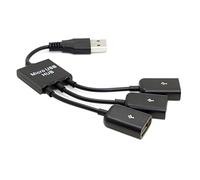 cablecc Adattatore USB 2.0 a 3 porte Hub Cavo Bus Power Interfaccia Esterna Adattatore Multi-Porta USB Splitter per Laptop Desktop Mouse Disk