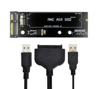 CableCC, Adattatore USB 3.0 a 12 + 6 pin SSD HDD per disco rigido SATA a 22 pin, per SSD Apple Macbook Air 3.0 A1369, A1370 2010 e 2011