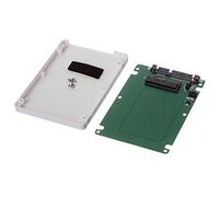 Cablecc, alloggiamento per hard disk, da micro SSD SATA da circa 4,6 cm da 16 poli, a SATA da 22 poli da circa 6,35 cm, da 7 mm di altezza + 15 mm, colore: bianco