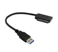 Cablecc Cavo adattatore da USB 3.0 a Micro SATA 7+9 16 pin da 1,8 pollici con angolo di 90 gradi per hard disk SSD da 10 cm
