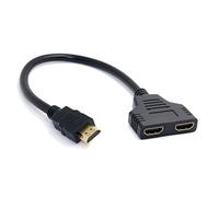 cablecc Cavo adattatore splitter da HDMI maschio a 2 HDMI femmina, 1 in 2 uscite