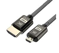 Cablecc Cavo da Micro HDMI a HDMI 2.1 Ultra-HD UHD 8K 60hz 4K 120hz 48Gbs cavo HDMI per fotocamera tablet 1,5 m
