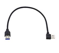 cablecc Cavo dati 5Gbps 90 gradi ad angolo sinistro USB 3.0 Tipo-A maschio a dritto 3.0 Tipo-A maschio, 40 cm