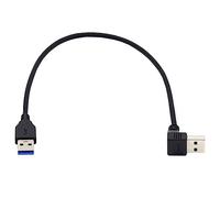 cablecc Cavo dati da 5 Gbps con angolo di 90 gradi verso il basso USB 3.0 tipo-A maschio a maschio dritto 3.0 tipo-A 40 cm