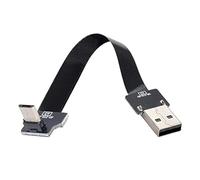 Cablecc Cavo dati FPC piatto e sottile da USB 2.0 tipo A maschio a micro USB 5 pin maschio, per FPV, disco e telefono, 200 cm
