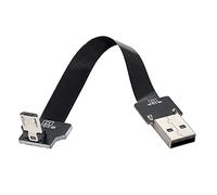 Cablecc Cavo dati FPC piatto e sottile da USB 2.0 tipo A maschio a micro USB 5 pin maschio, per FPV, disco e telefono, 100 cm