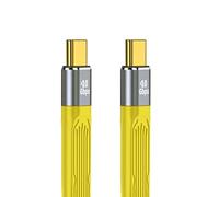 cablecc Cavo dati FPC piatto piatto sottile da USB-C maschio a maschio USB 40 Gbps 100 W 8 K giallo per laptop e telefono 13 cm