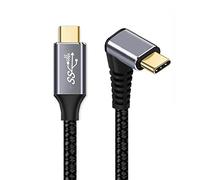 Cablecc Cavo Dati USB 3.1 Tipo-C 90 Gradi Verso l'Alto e Verso il Basso, 10 Gbps 100 W per Telefono Portatile (300 cm)
