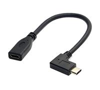 Cablecc - Cavo dati USB 3.1 tipo C maschio a femmina, angolo retto 90 gradi, per tablet, 20 cm