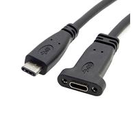 cablecc Cavo dati USB-C USB 3.1 tipo C maschio a femmina con foro per vite per montaggio a pannello