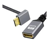 cablecc Cavo di prolunga 4K tipo C ad angolo di 90 gradi da MINI HDMI 1.4 maschio a HDMI femmina, per fotocamera DV MP4 DC Laptop