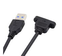 cablecc Cavo di prolunga da 5 Gbps da USB 3.0 tipo A maschio a micro USB 3.0 femmina tipo B con montaggio a vite, 50 cm