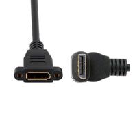 Cablecc - Cavo di prolunga DisplayPort da connettore maschio angolato a 90 gradi a connettore femmina, connettore angolato verso l’alto