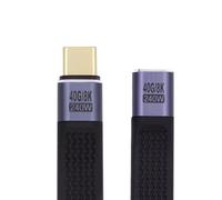 cablecc Cavo di prolunga USB 4 da 40 Gbps maschio a femmina dritto piatto con potenza 240 W e 8K 60 Hz 13 cm video