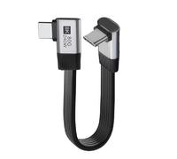 cablecc Cavo di prolunga USB 5.0 80Gbps piatto sottile FPC maschio a maschio 240 W 16K 8K 60Hz 5K angolato ad angolo retto di 90 gradi 20 cm compatibile con 40Gbps USB4.0 Thunderbolt 3/4/5