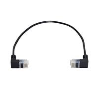 Cablecc - Cavo Ethernet Cat6, ultra sottile, RJ45, angolo giù, 25 cm, cavo di rete UTP a 90 gradi Cat6a LAN per laptop router TV Box