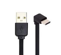 cablecc Cavo FPC da USB 2.0 tipo A maschio a USB-C di tipo C, angolato verso il basso, piatto di 90 gradi, per FPV, disco e telefono, 13 cm