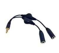 cablecc, cavo sdoppiatore audio a Y per cuffie, da maschio da 3,5 mm a doppio femmina da 3,5 mm, con interruttore per il controllo del volume…