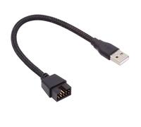 cablecc Cavo singolo tipo A USB 2.0 maschio 480 Mbps a scheda madre 9 pin 10 pin header maschio con manicotto 20 cm