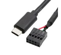 cablecc Cavo USB 2.0 a 9 pin 10 pin per scheda madre tipo C cavo USB-C per mini monitor sensore telecamera pannello 50 cm