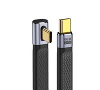 cablecc Cavo USB 40 Gbps 240 W USB-C maschio a maschio tipo C 100 W 8 K piatto sottile FPC dati basso profilo angolato per telefono portatile 13 cm
