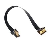 cablecc CYFPV Cavo piatto FPC HDMI con doppio angolo di 90 gradi verso destra e verso l'alto, tipo A maschio a maschio, HDTV, per fotografia aerea FPV HDTV multicopter, 30 cm