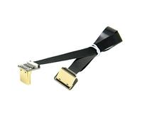 Cablecc CYFPV Cavo piatto HDMI con doppio angolo di 90 gradi verso il basso, tipo A maschio a maschio, HDTV FPC, 50 cm, per fotografia aerea multicopter FPV HDTV