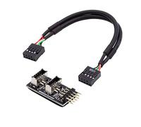 cablecc Dual USB 3.1 presa per pannello frontale Key-A Type-E su USB 2.0 9Pin 10Pin scheda madre header maschio adattatore prolunga cavo