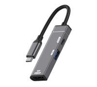cablecc Hub USB C, 3 in 1 USB C a Displayport 4K @ 120hz/USB 3.0 10Gbps/USB C PD 60W ricarica adattatore multi-porta