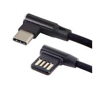 Cablecc Micro USB 5Pin/Type-C 3.1 90 Gradi Angolo Retto Cavo Dati con Custodia per Tablet e Telefono 15 cm