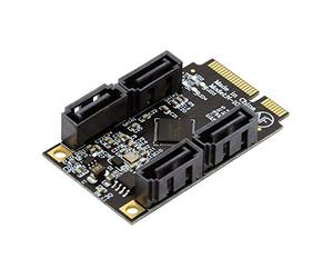 cablecc Mini PCI-E PCI Express a 6Gbps Quattro Porte SATA 3.0 Adattatore Convertitore Hard Drive Scheda di Estensione per SSD