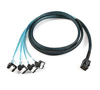 Cablecc Mini SAS interno SFF-8643 Host per angolato 4 disco rigido target SATA Cavo dati Raid da 6 Gbps 1 m