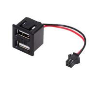 cablecc OEM FAI DA TE Doppio Tipo A Femmina Presa DC 5V Alimentazione a 2Pin Intestazione Cavo Passo = 2.54mm Tipo di Montaggio Latch