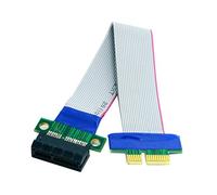 cablecc PCI-E Express 1X Slot Riser Card Extender Ribbon Flex Cavo di trasferimento 20 cm