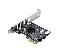 cablecc Presa per pannello frontale USB 3.1 tipo E da 5 Gbps e adattatore da USB 2.0 a PCI-E 1X Express Card VL805 per scheda madre