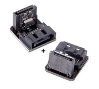 Cablecc SATA 7Pin Femmina a 7pin Maschio 90 Gradi Ad Angolo Adattatore Mainboard Scheda Madre per Desktop SSD HDD